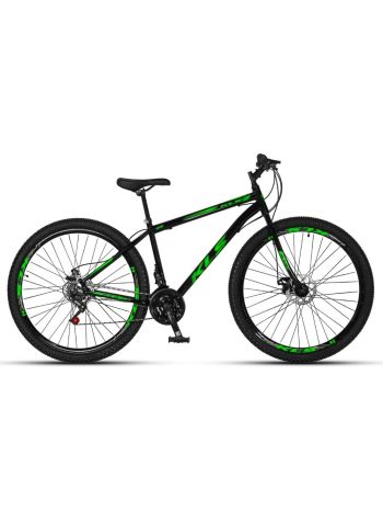 Bicicleta Aro 29 Kls Sport Gold Freio Disco Mtb 21 Marchas-Preto/Verde-29