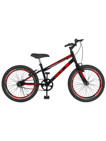 Bicicleta Aro 20 Kls Free Gold V-Brake Mtb-Preto/Vermelho-20