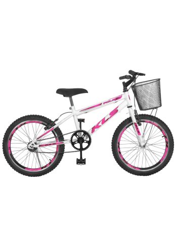 Bicicleta Aro 20 Kls Free Gold Freio V-Brake Mtb Feminina -Branco/Pink-20