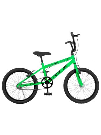 Bicicleta Aro 20 Kls Free Style Stander Freio V-Brake -Verde Neon/Preto-20