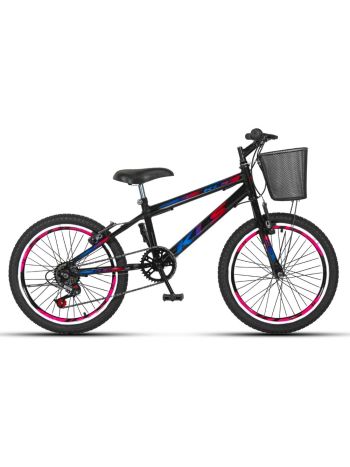 Bicicleta Aro 20 Kls Sport Gold V-Brake Mono 7 Marchas Feminina