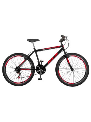 Bicicleta Aro 26 Kls Sport Gold Freio V-Brake Mtb 21 Marchas-Preto/Vermelho-26
