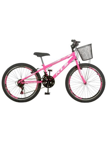 Bicicleta Aro 24 Kls Sport Gold  Freio V-Brake Mtb 21 Marchas Feminina
