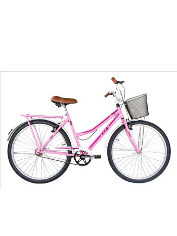 Bicicleta Aro 26 Kls Retro Freio V-Brake Rosa/Pink