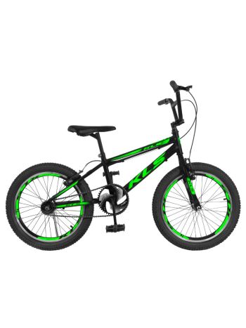 Bicicleta Aro 20 KLS Free Style V/Brake -Preto/Verde/Preto-20