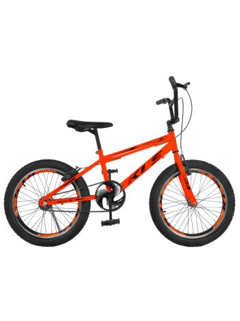 Bicicleta Aro 20 KLS Free Style V/Brake -Laranja Neon/Preto/Preto-20