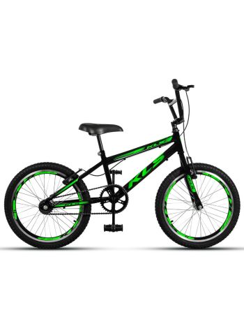 Bicicleta Aro 20 Kls Free Style Gold Stander Freio V-Brake-Preto/Verde-20
