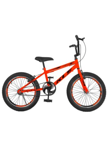 Bicicleta Aro 20 Kls Free Style Gold Stander Freio V-Brake-Laranja Neon/Preto-20