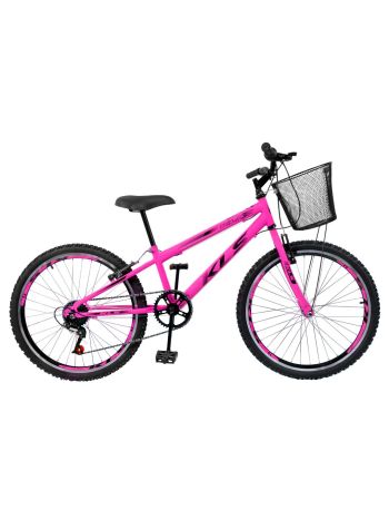 BIKE 24 KLS SPORT GOLD MONO INDEX 7V V/B ROSA NEON/PRETO FEM