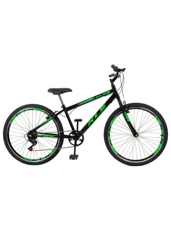 BIKE 26 KLS SPORT GOLD MONO INDEX 7V V/B REBAIXADO PRETO/VERDE