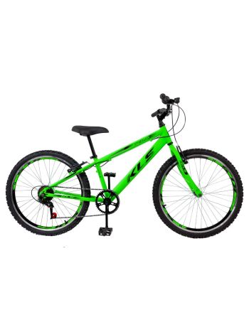 BIKE 24 KLS SPORT GOLD ALUMINIO MONO INDEX 7V V/B VERDE NEON/PRETO