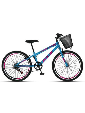 BIKE 24 KLS SPORT GOLD MONO INDEX 7V V/B AZUL PANTONE/PINK FEM