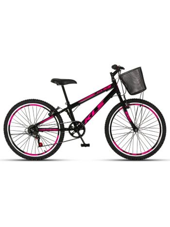 BIKE 24 KLS SPORT GOLD MONO INDEX 7V V/B PRETO/PINK FEM