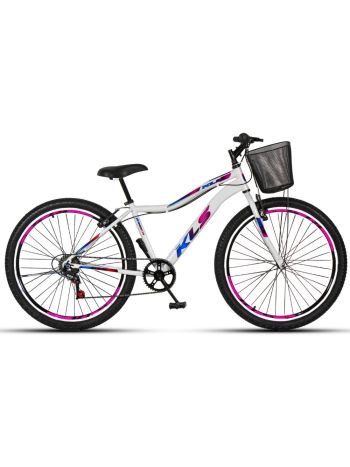 BIKE 26 KLS SPORT GOLD ALUMINIO MONO INDEX 7V V/B BRANCO/PINK/AZUL (FEM)