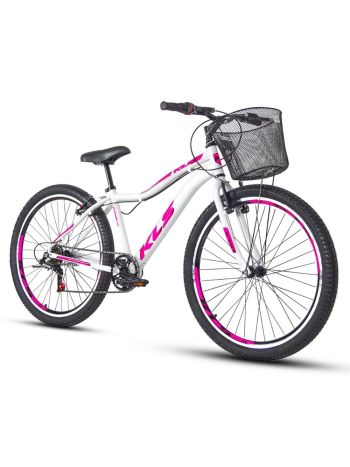 BIKE 26 KLS SPORT GOLD ALUMINIO MONO INDEX 7V V/B BRANCO/PINK (FEM)