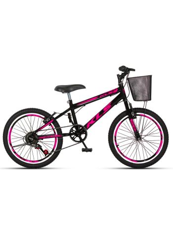 BIKE 20 KLS SPORT GOLD MONO INDEX 7V V/B PRETO/PINK FEM