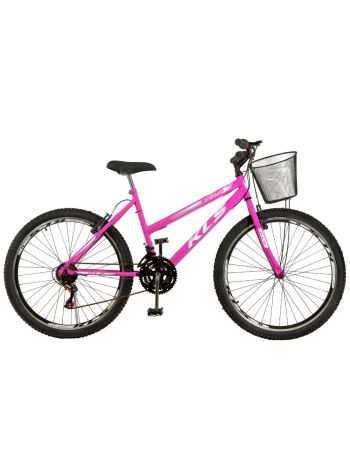 Bicicleta Aro 26 Kls Sport Gold Freio V-Brake Mtb 21 Marchas Feminina